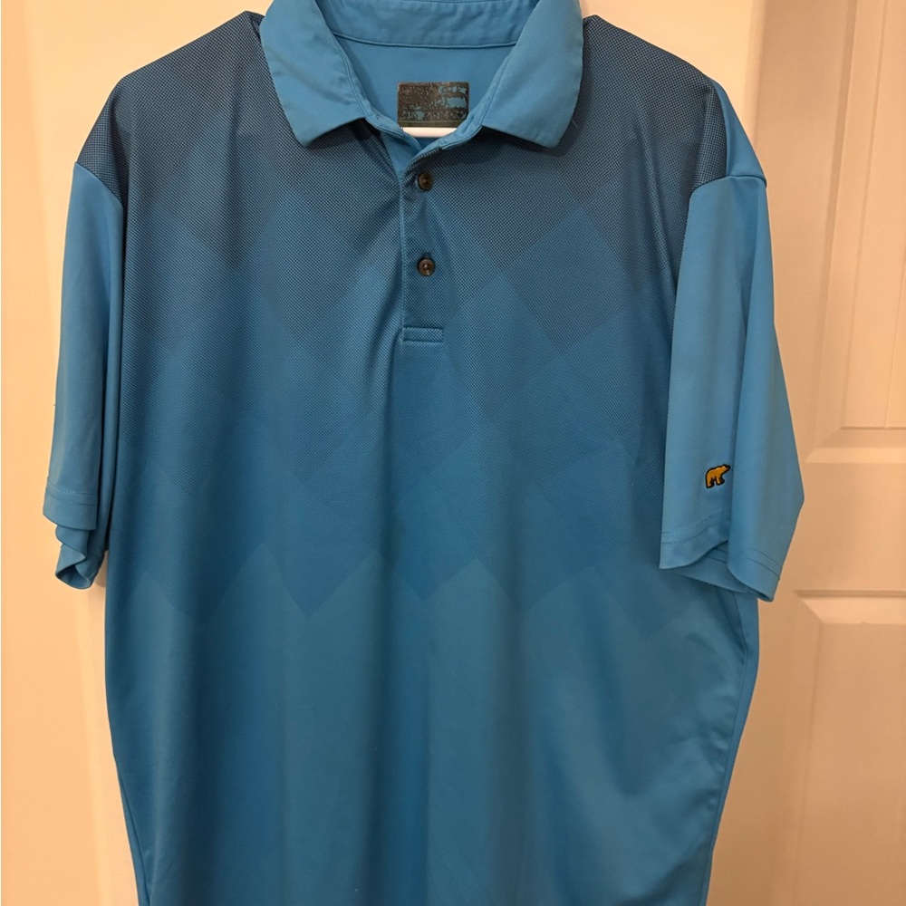 Men's Blue Short-Sleeve Polo Shirt